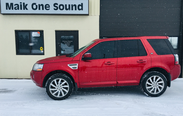 2014 Range Rover LR4 with professional window tint in North Bay